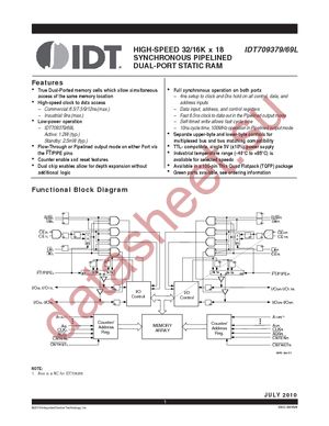 IDT709369L12PF datasheet  